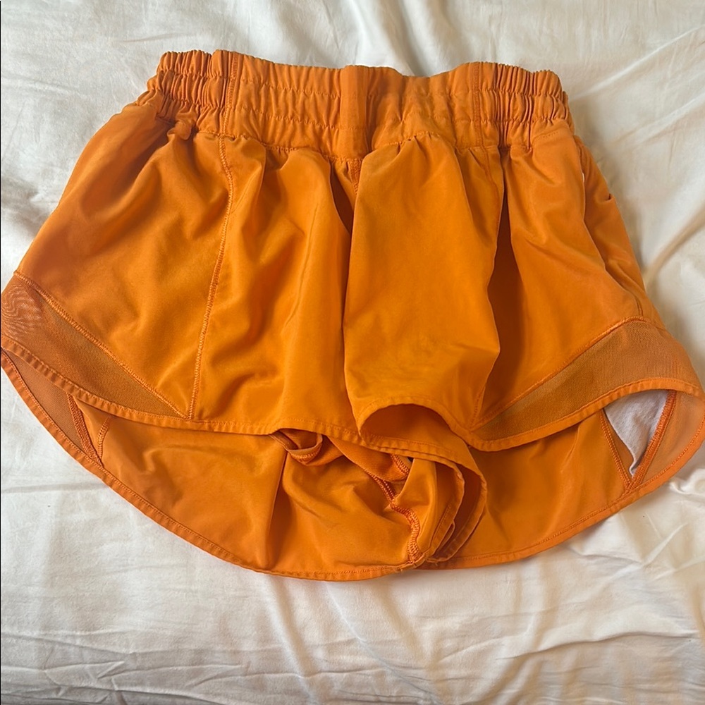 Women's Orange Athletic Shorts